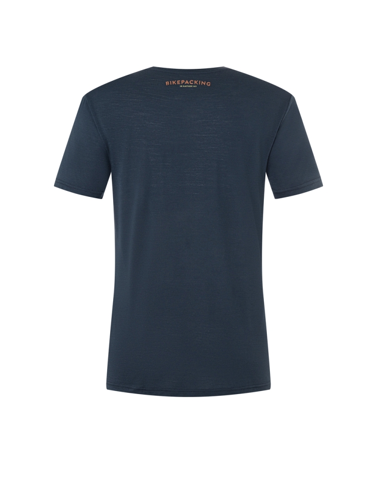 Super Natural Bikepacking Tee Blueberry/Various SNMP01100-W55 shirts en tops online bestellen bij Kathmandu Outdoor & Travel