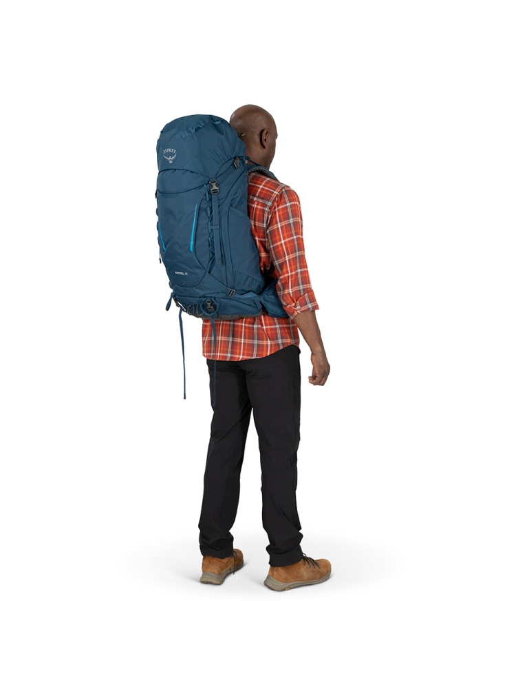 Osprey Kestrel 48 Atlas Blue 3012-517 dagrugzakken online bestellen bij Kathmandu Outdoor & Travel