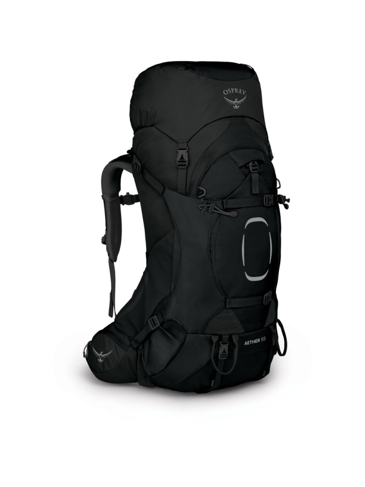 Osprey Aether 55 Black 1000287 trekkingrugzakken online bestellen bij Kathmandu Outdoor & Travel