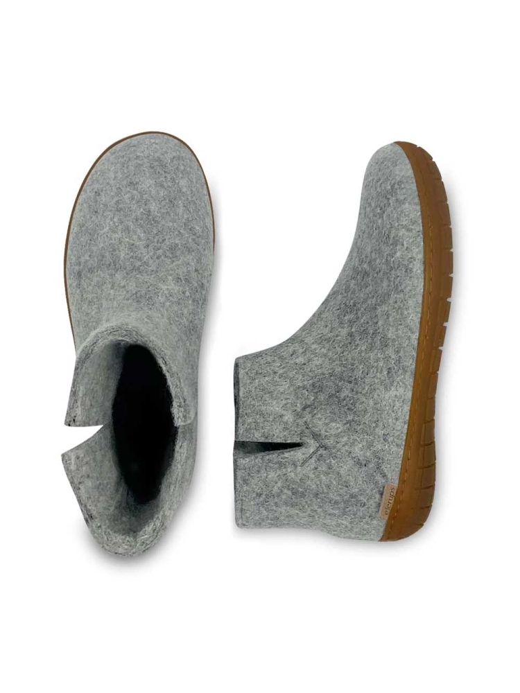 Glerups Glerups Boot Rubber GR01-GREY HoneyRUB pantoffels en huissokken Glerups Boot Rubber Grey GR01-GREY HoneyRUB pantoffels en huissokken online bestellen bij Kathmandu Outdoor & Travel