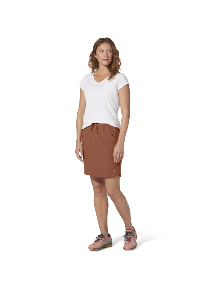 Royal Robbins Spotless Evolution Skirt Women's Baked Clay Y325008-916 jurken en rokken online bestellen bij Kathmandu Outdoor & Travel