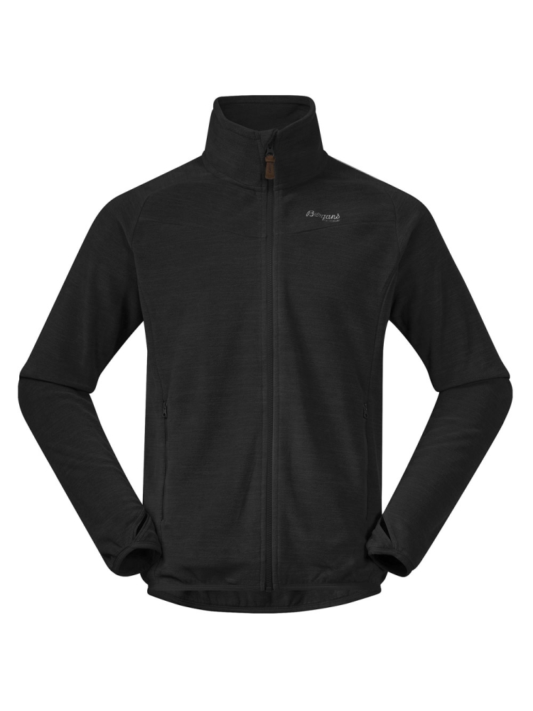 Bergans Hareid Fleece Jacket NoHood Black 3029-91 fleeces en truien online bestellen bij Kathmandu Outdoor & Travel