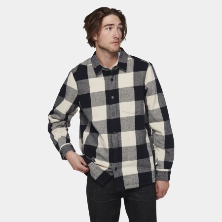 Black Diamond  Project Lined Flannel Black-Off White Plaid