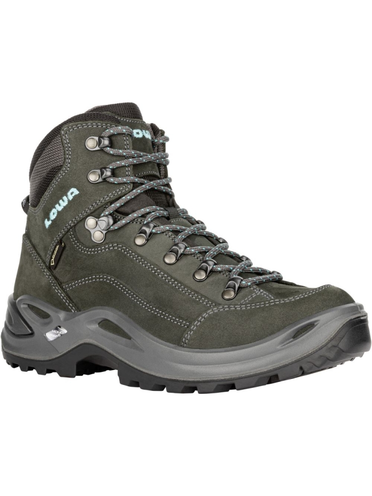 Lowa Renegade GTX Mid Women's asphalt/turquoise LM320945-9368 wandelschoenen dames online bestellen bij Kathmandu Outdoor & Travel