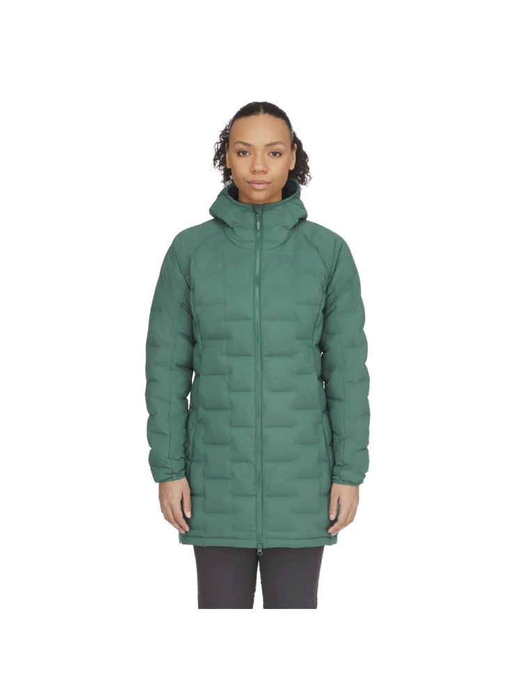 Rab Cubit Stretch Down Parka Women's  Green Slate QDB-41-GNS jassen online bestellen bij Kathmandu Outdoor & Travel