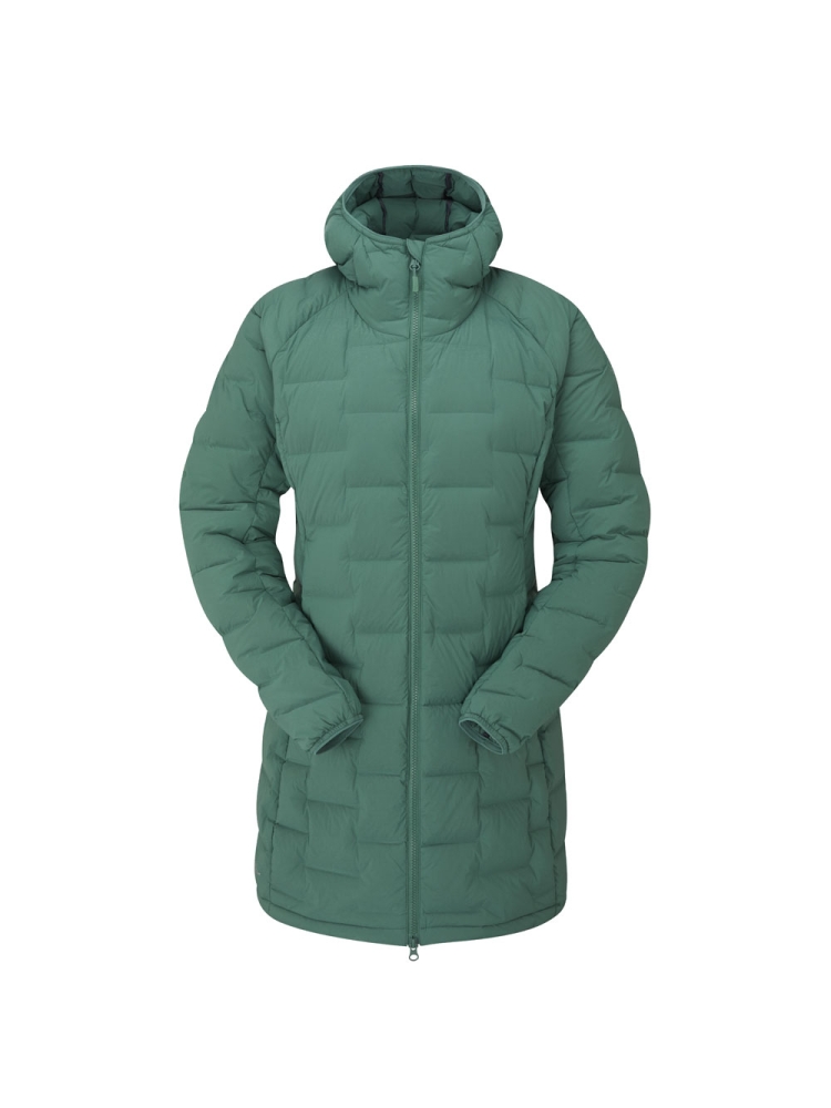 Rab Cubit Stretch Down Parka Women's  Green Slate QDB-41-GNS jassen online bestellen bij Kathmandu Outdoor & Travel
