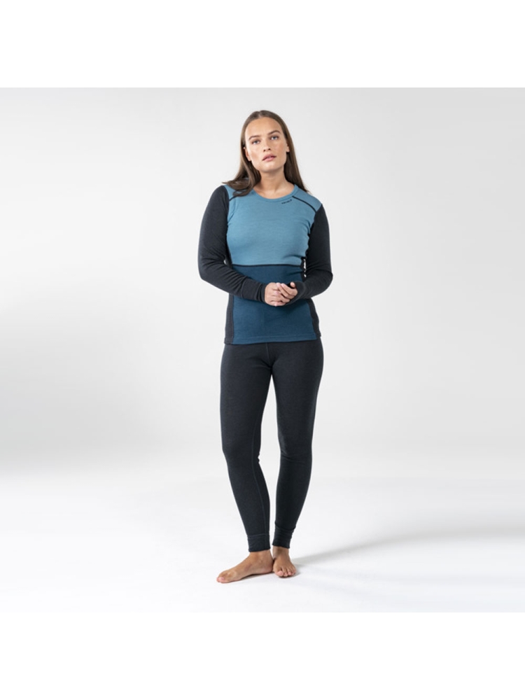 Devold Lauparen Merino 190 Shirt Women's Moon/Ink/Flood GO 245 226 A-313A onderkleding/thermokleding online bestellen bij Kathmandu Outdoor & Travel