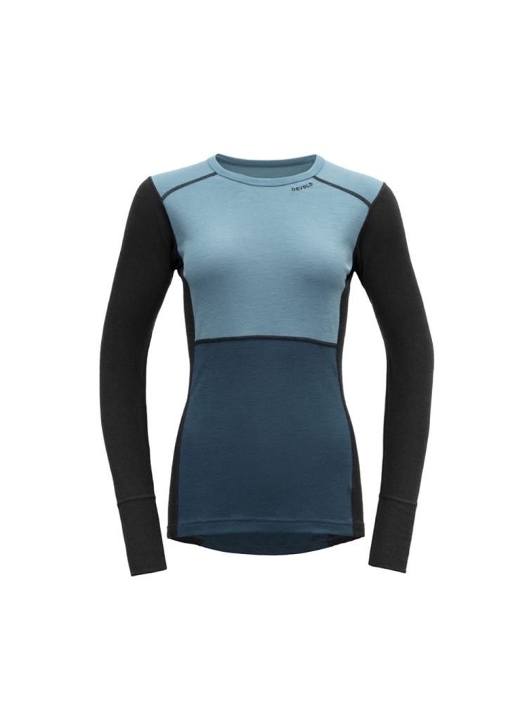 Devold Lauparen Merino 190 Shirt Women's Moon/Ink/Flood GO 245 226 A-313A onderkleding/thermokleding online bestellen bij Kathmandu Outdoor & Travel