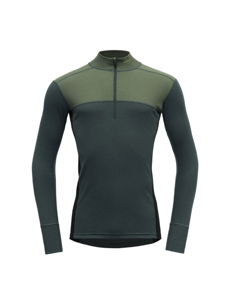 Devold Lauparen Merino 190 Zip Neck Forest/Woods/Black GO 245 240 A-421A onderkleding/thermokleding online bestellen bij Kathmandu Outdoor & Travel