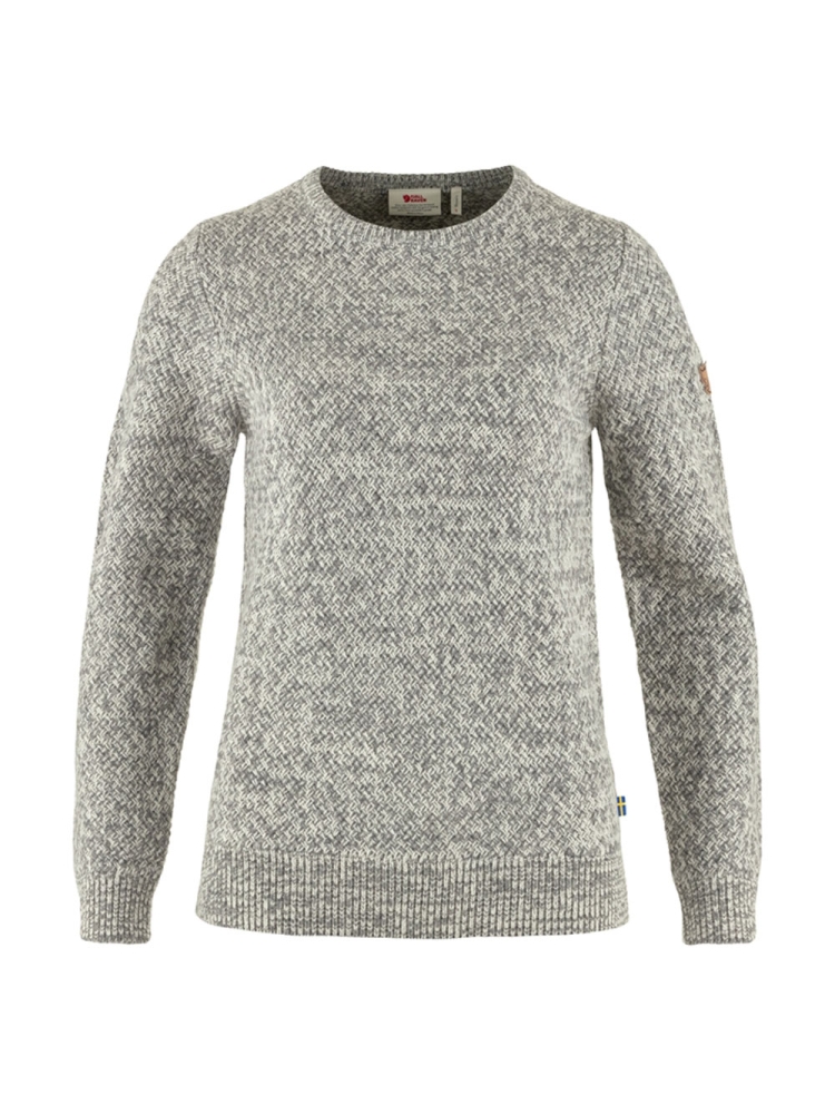 Fjällräven Övik Structure Sweater Women's Egg Shell-Grey 89775-111-020 fleeces en truien online bestellen bij Kathmandu Outdoor & Travel