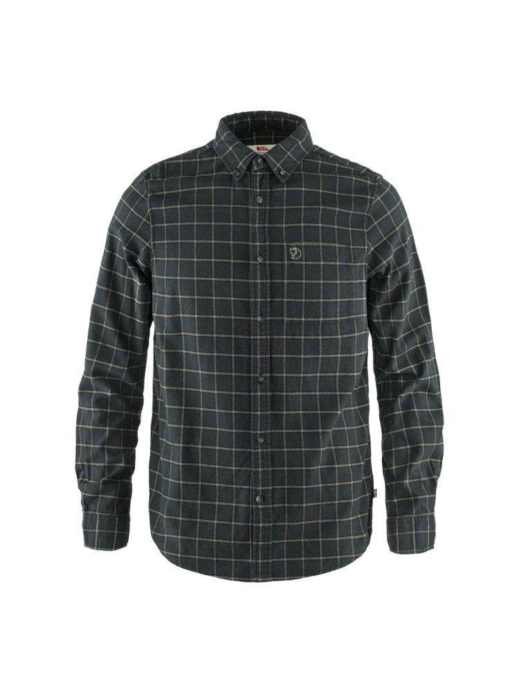 Fjällräven Övik Flannel Shirt Dark Grey 82979-030 shirts en tops online bestellen bij Kathmandu Outdoor & Travel