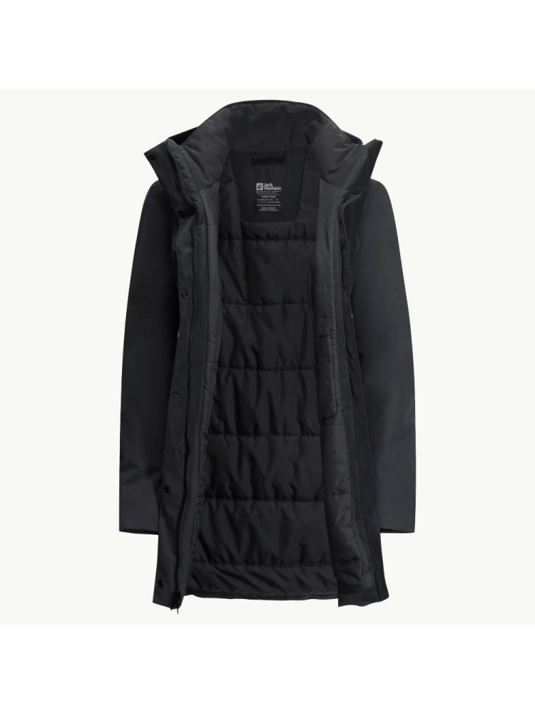 Jack Wolfskin Salier Coat Women's phantom 1116141-6350 jassen online bestellen bij Kathmandu Outdoor & Travel