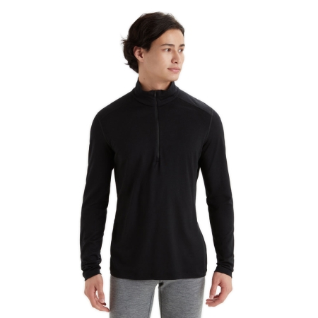 Icebreaker  200 Oasis Long Sleeve Half Zip Black