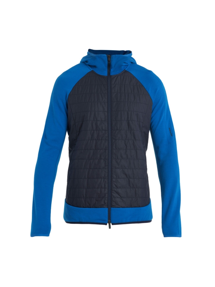 Icebreaker Mer Quantum Hybrid LS Zip Hoodie Lazurite/Midnight Navy/CB 0A56QPA-721 fleeces en truien online bestellen bij Kathmandu Outdoor & Travel