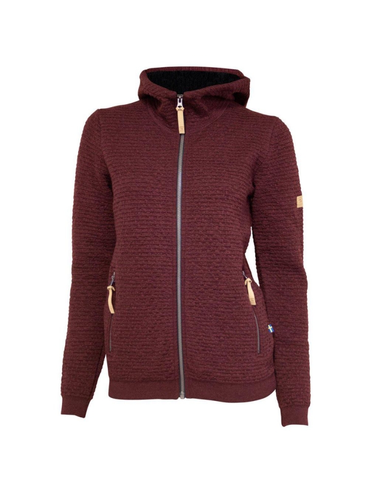 Ivanhoe Morel Hood Women's Ruby Wine 1100521-018 fleeces en truien online bestellen bij Kathmandu Outdoor & Travel