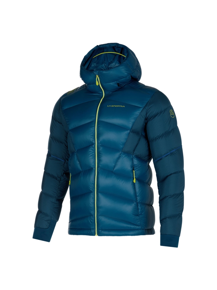 La Sportiva Supercouloir 1000 Down Jacket Storm Blue/ Lime Punch S04-639729 jassen online bestellen bij Kathmandu Outdoor & Travel