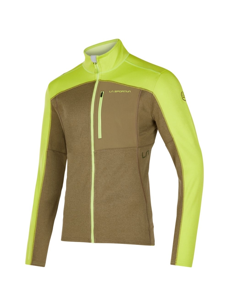 La Sportiva Elements Jacket Turtle/ Lime Punch L68-731729 fleeces en truien online bestellen bij Kathmandu Outdoor & Travel