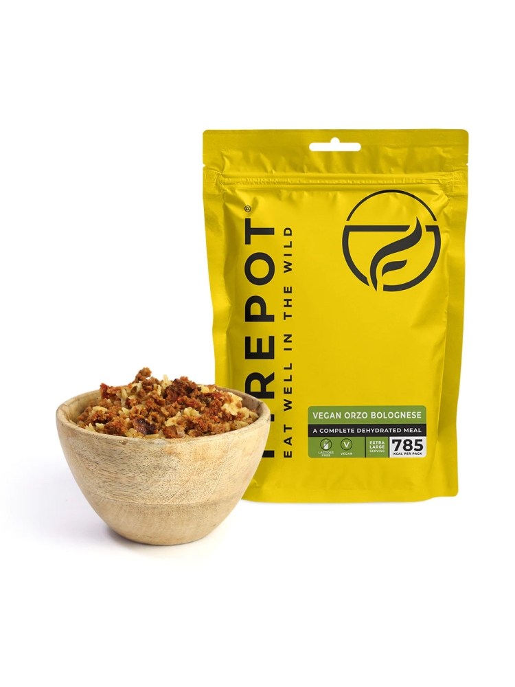 Firepot Vegan Orzo Bolognese Extra Large Geel FPVEGANXL:04OVL:Extr maaltijden en voedsel online bestellen bij Kathmandu Outdoor & Travel