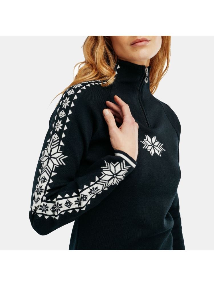 Dale Dale Geilo Sweater Women's 82311-F fleeces en truien Dale Geilo Sweater Women's Black Offwhite 82311-F fleeces en truien online bestellen bij Kathmandu Outdoor & Travel