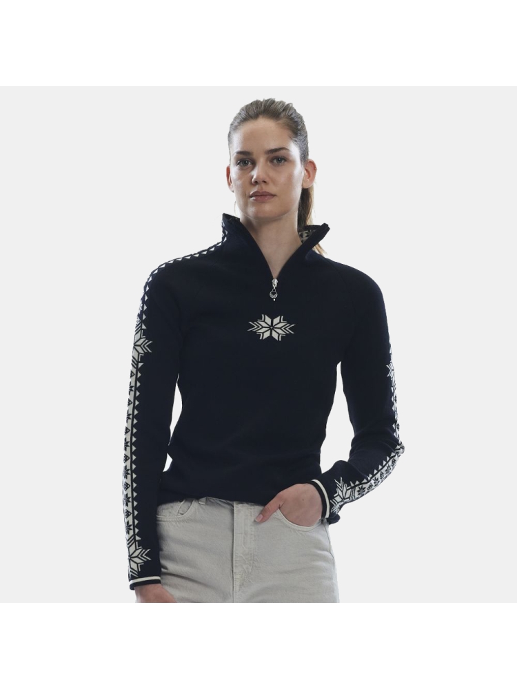 Dale Dale Geilo Sweater Women's 82311-F fleeces en truien Dale Geilo Sweater Women's Black Offwhite 82311-F fleeces en truien online bestellen bij Kathmandu Outdoor & Travel