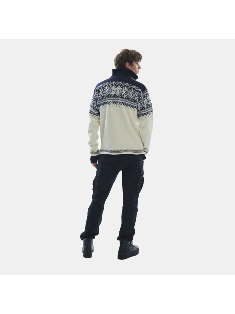 Dale Vail Weatherproof Masc Sweater Offwhite Smoke Navy Blue 93981-A fleeces en truien online bestellen bij Kathmandu Outdoor & Travel