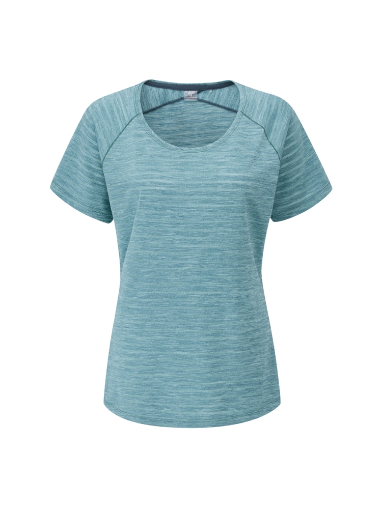 Rab Wisp Tee Women's Meltwater Marl QBL-12-MEL shirts en tops online bestellen bij Kathmandu Outdoor & Travel