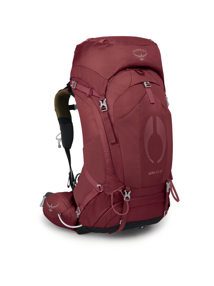 Osprey Aura AG 50 Women's M/L Berry Sorbet Red 10004016 dagrugzakken online bestellen bij Kathmandu Outdoor & Travel