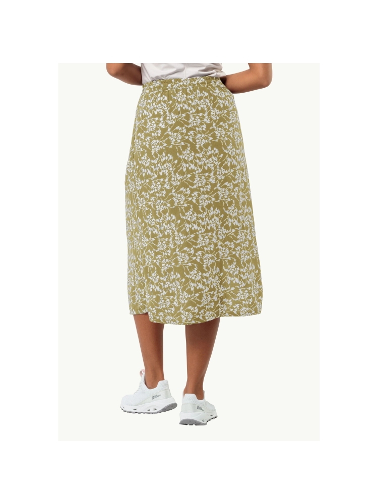 Jack Wolfskin Sommerweise Skirt Women's Leaves bay leaf 1508851-8775 jurken en rokken online bestellen bij Kathmandu Outdoor & Travel