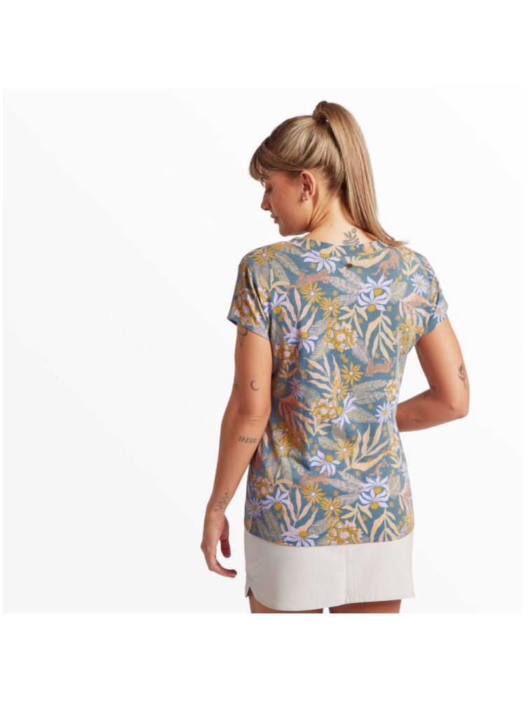 Sherpa Adventure Gear Neha V-Neck Tee Women's Haze Tiger Floral SW21019-777 shirts en tops online bestellen bij Kathmandu Outdoor & Travel