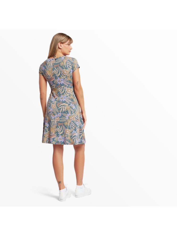 Sherpa Adventure Gear Padma Wrap Dress Women's Haze Tiger Floral SW24011-777 jurken en rokken online bestellen bij Kathmandu Outdoor & Travel