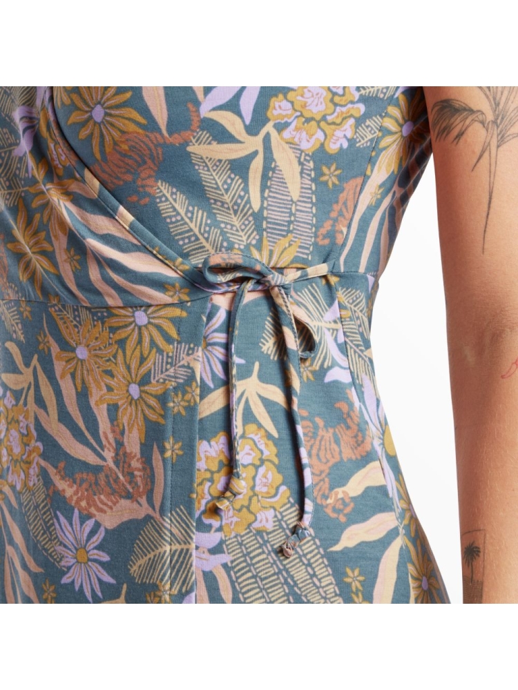 Sherpa Adventure Gear Padma Wrap Dress Women's Haze Tiger Floral SW24011-777 jurken en rokken online bestellen bij Kathmandu Outdoor & Travel