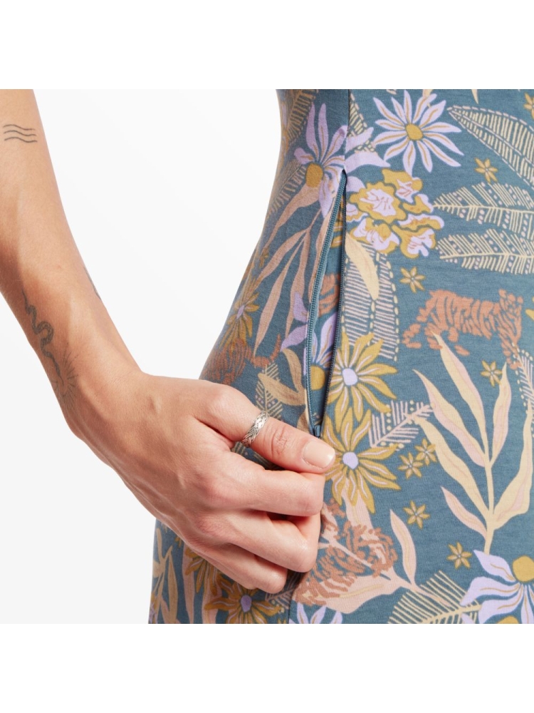 Sherpa Adventure Gear Padma Wrap Dress Women's Haze Tiger Floral SW24011-777 jurken en rokken online bestellen bij Kathmandu Outdoor & Travel