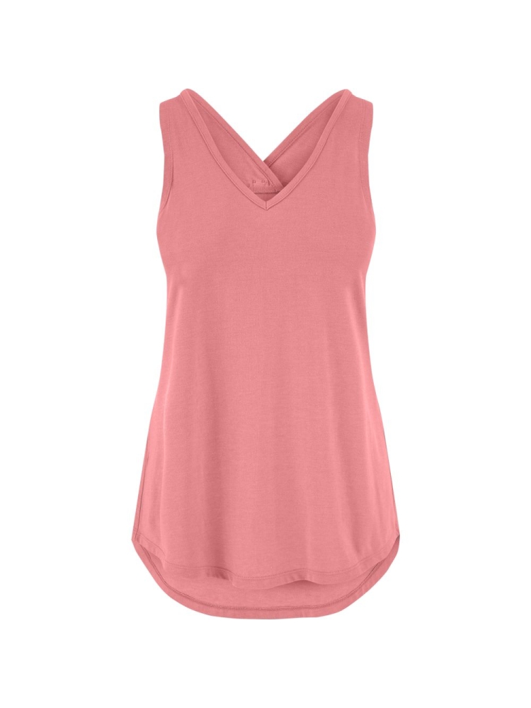 Sherpa Adventure Gear Varuna V-Neck Tank Women's Light Mineral Red SW20011-449 shirts en tops online bestellen bij Kathmandu Outdoor & Travel