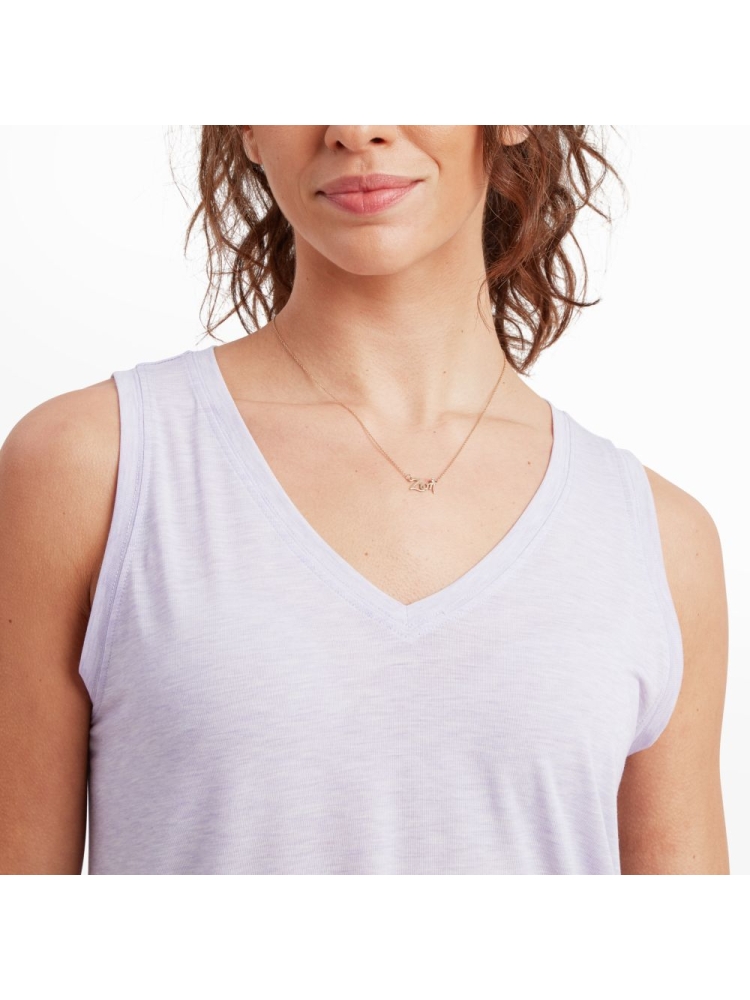 Sherpa Adventure Gear Asha V-Neck Tank Women's Lavender SW20022-604 shirts en tops online bestellen bij Kathmandu Outdoor & Travel
