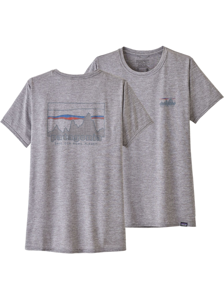 Patagonia Cap Cool Daily Graphic Shirt Women's '73 Skyline: Feather Grey 45250-SKFE shirts en tops online bestellen bij Kathmandu Outdoor & Travel
