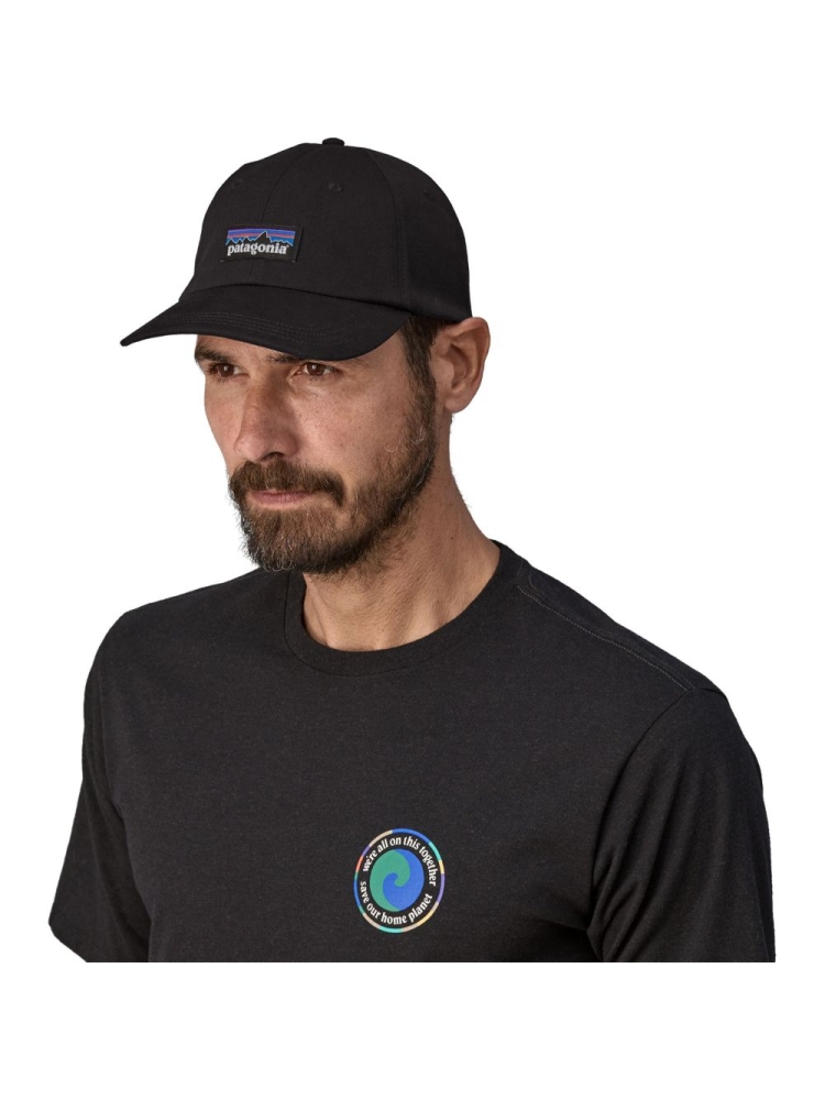 Patagonia P-6 Label Trad Cap Black 38296-BLK kleding accessoires online bestellen bij Kathmandu Outdoor & Travel