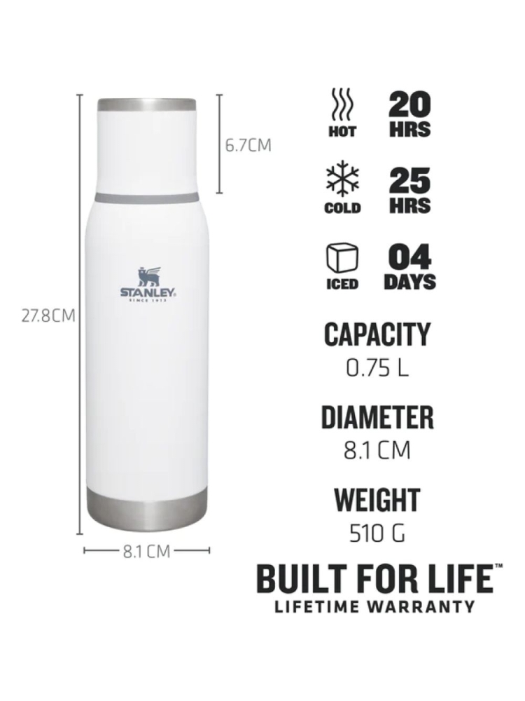 Stanley Stanley The Adventure To-Go Bottle .75L 10-10818-008 drinkflessen en thermosflessen Stanley The Adventure To-Go Bottle .75L Polar 10-10818-008 drinkflessen en thermosflessen online bestellen bij Kathmandu Outdoor & Travel