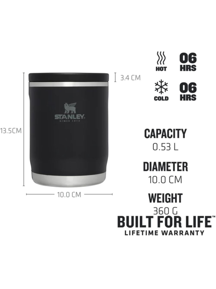 Stanley Stanley The Adventure To-Go Food Jar .53L 10-10836-009 drinkflessen en thermosflessen Stanley The Adventure To-Go Food Jar .53L Black 10-10836-009 drinkflessen en thermosflessen online bestellen bij Kathmandu Outdoor & Travel