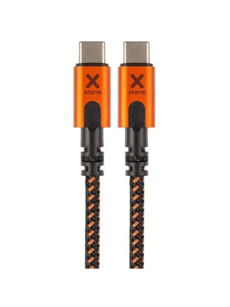 Xtorm Xtreme USB-C PD cable (1,5m) Black/Orange CXX005 energie & electronica online bestellen bij Kathmandu Outdoor & Travel