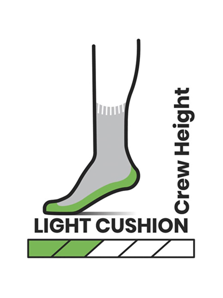 Smartwool Hike Light Cushion Crew Socks Medium Grey SW0016140-521 sokken online bestellen bij Kathmandu Outdoor & Travel