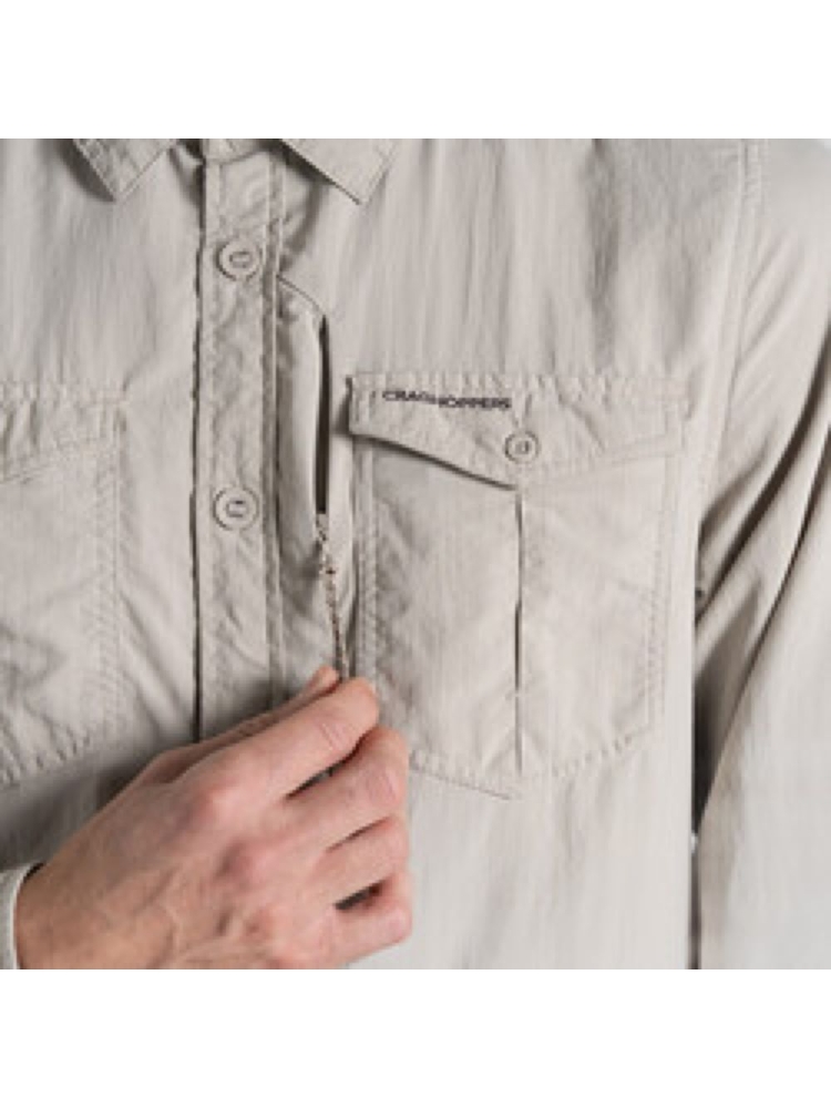 Craghoppers NosiLife Adv LS Shirt III Parchment CMS709-222 shirts en tops online bestellen bij Kathmandu Outdoor & Travel