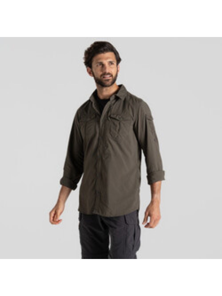 Craghoppers NosiLife Adv LS Shirt III WoodlandGrn CMS709-J77 shirts en tops online bestellen bij Kathmandu Outdoor & Travel
