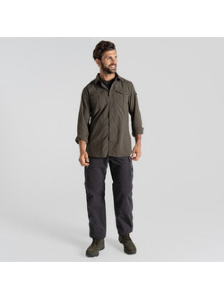 Craghoppers NosiLife Adv LS Shirt III WoodlandGrn CMS709-J77 shirts en tops online bestellen bij Kathmandu Outdoor & Travel