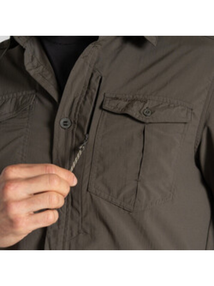 Craghoppers NosiLife Adv LS Shirt III WoodlandGrn CMS709-J77 shirts en tops online bestellen bij Kathmandu Outdoor & Travel