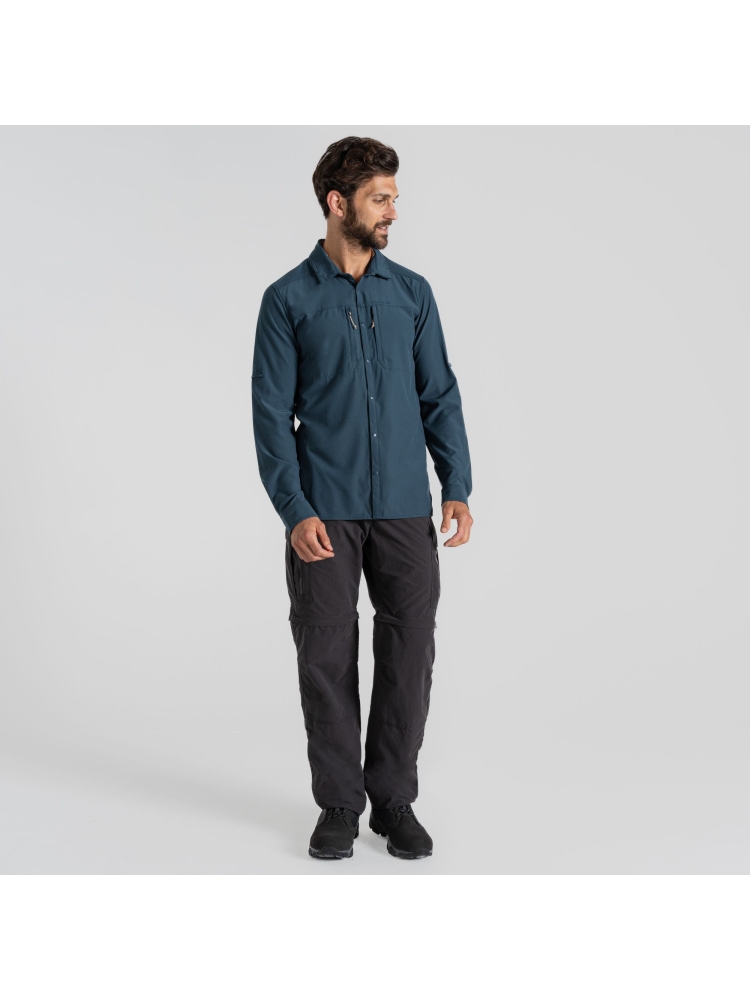 Craghoppers Craghoppers NosiLife Pro Long Sleeved Shirt V CMS706-BRK shirts en tops Craghoppers NosiLife Pro Long Sleeved Shirt V Blue Stone CMS706-BRK shirts en tops online bestellen bij Kathmandu Outdoor & Travel