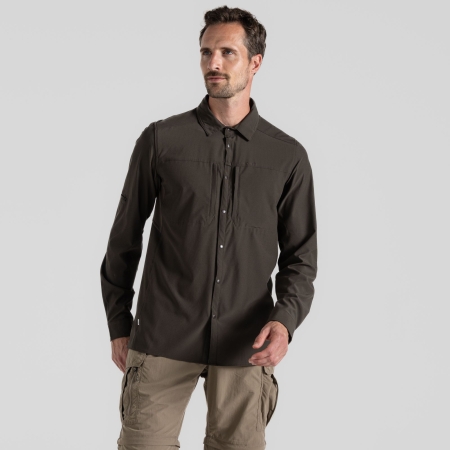 Craghoppers  NosiLife Pro Long Sleeved Shirt V WoodlandGrn 