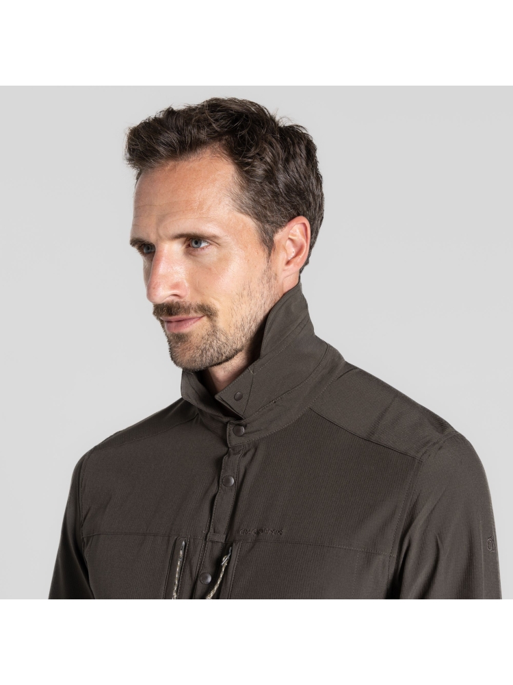 Craghoppers NosiLife Pro Long Sleeved Shirt V WoodlandGrn CMS706-J77 shirts en tops online bestellen bij Kathmandu Outdoor & Travel