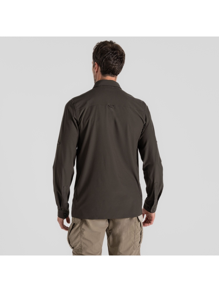 Craghoppers NosiLife Pro Long Sleeved Shirt V WoodlandGrn CMS706-J77 shirts en tops online bestellen bij Kathmandu Outdoor & Travel