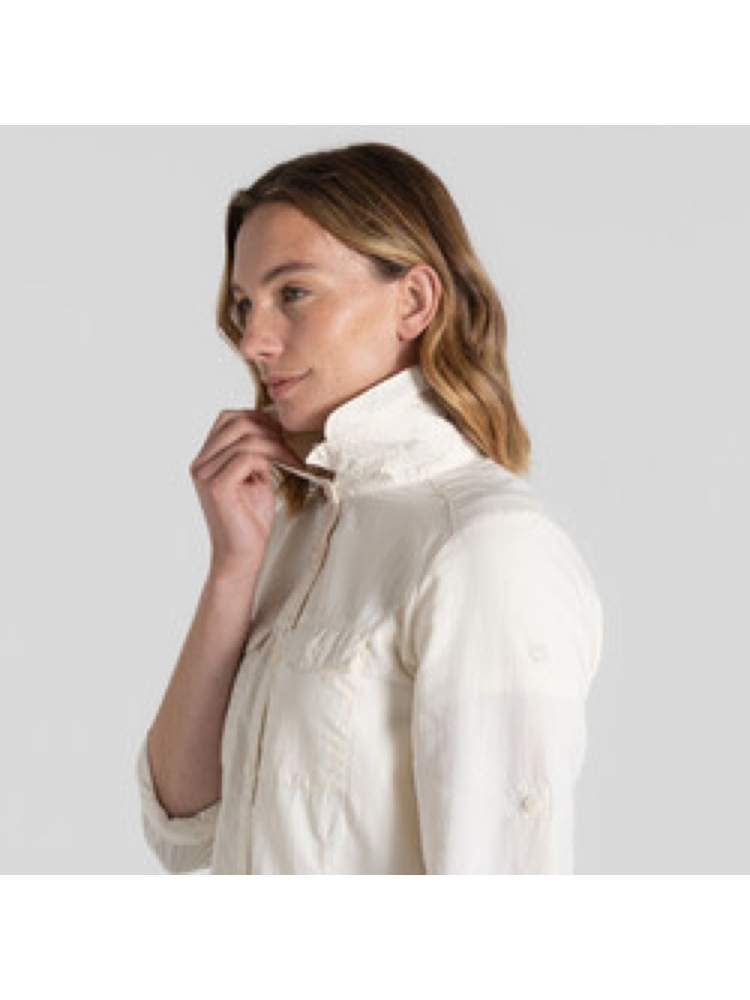 Craghoppers NosiLife Adv LS Shirt III Women's Sea Salt CWS534-33A shirts en tops online bestellen bij Kathmandu Outdoor & Travel