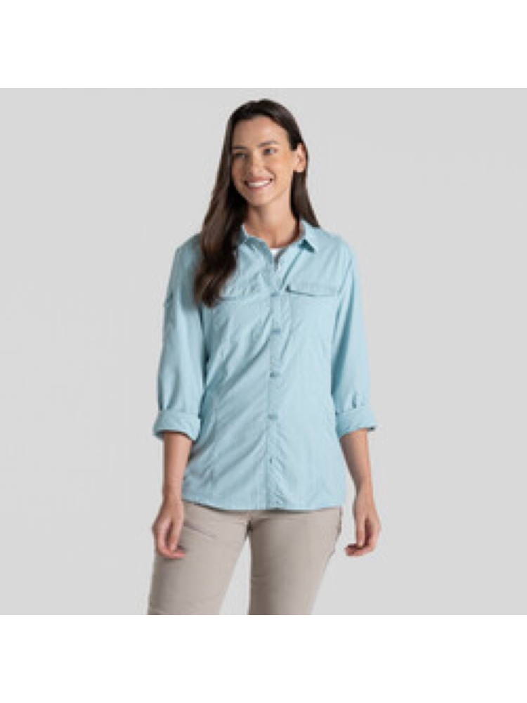 Craghoppers NosiLife Adv LS Shirt III Women's Sky Blue CWS534-EUQ shirts en tops online bestellen bij Kathmandu Outdoor & Travel